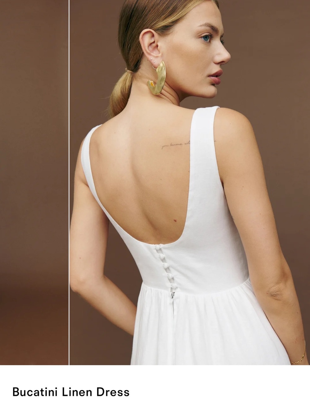 Reformation White Bucatini Linen Dress - Picture 2 of 7